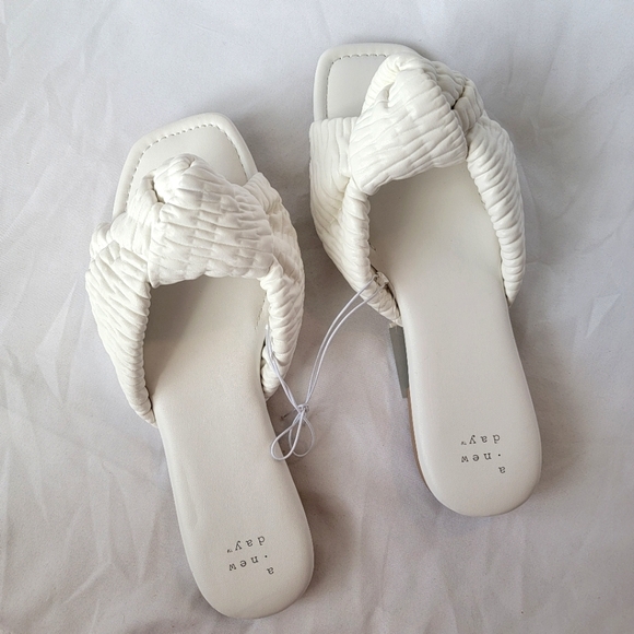 a new day Shoes - A New Day Ruth Slide Knot Sandals Off White